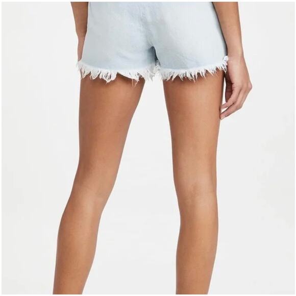 PISTOLA Paper Bag Waist Cooper Blue Denim Pull-on Shorts Size Small - Picture 3 of 9